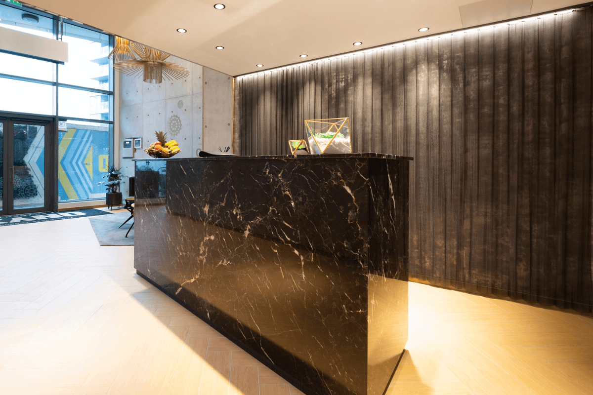 Onyx Apartment Lobby Reception Desk