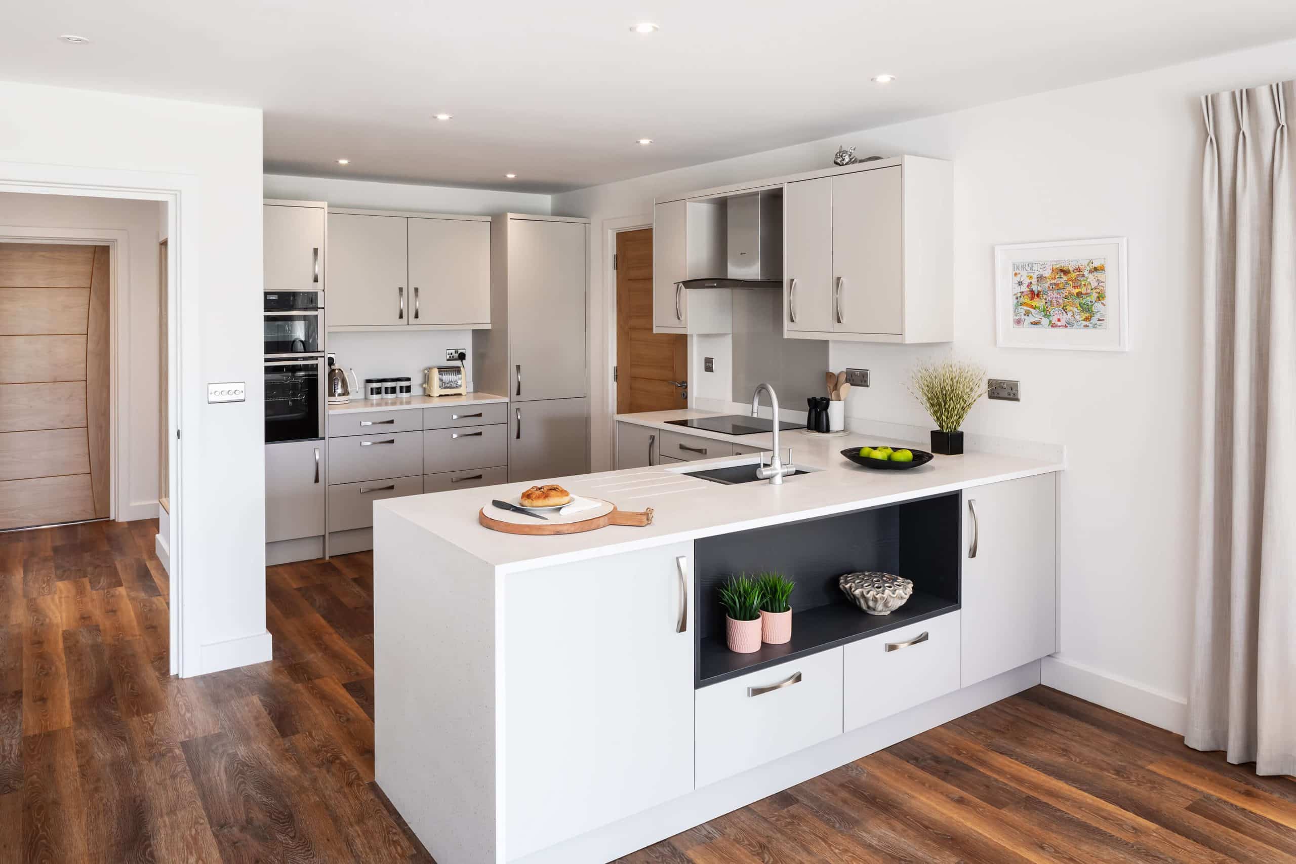 Sociable kitchen area of Dorset Airbnb